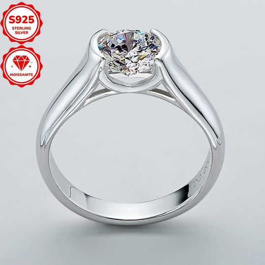 Classic Elegant Moissanite Engagement Ring