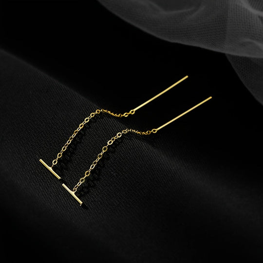 Golden Simple Threader Earrings