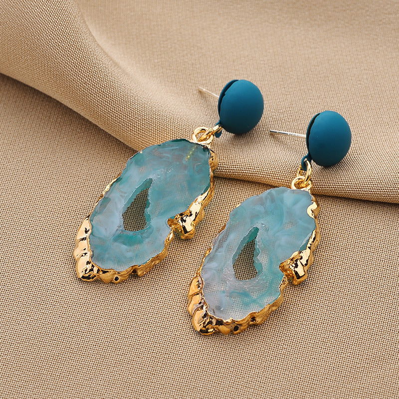 Vintage Irregular Resin Earrings