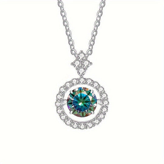 Silver Moissanite Pendant Necklace