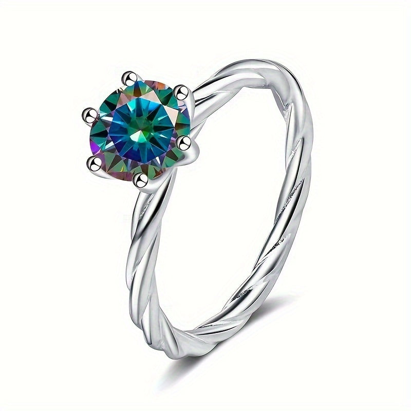 Moissanite Twisted Band Ring