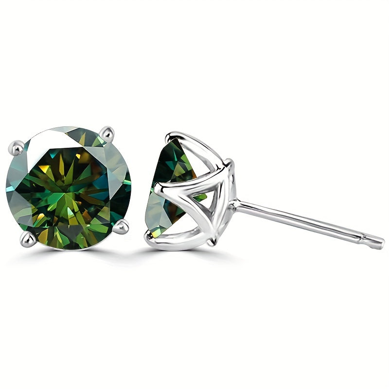 Genuine Moissanite Stud Earrings