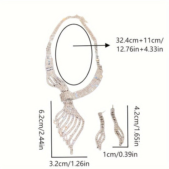 Leaf Pendant Necklace & Earrings