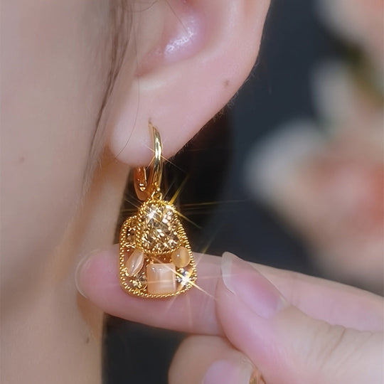 Geometric Hexagon Bag Earrings