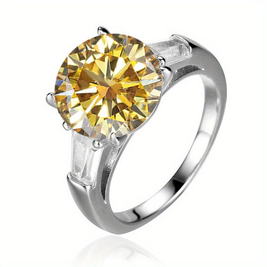 Multi-Color Moissanite Ring