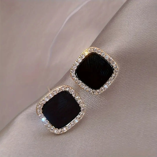 Geometric Square Stud Earrings