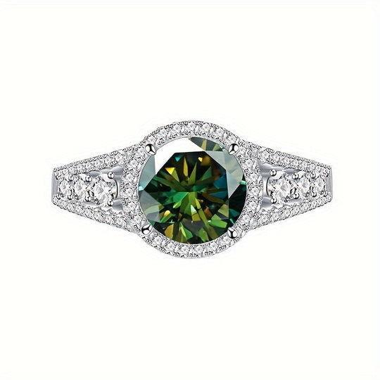 Luxury Blue Moissanite Ring