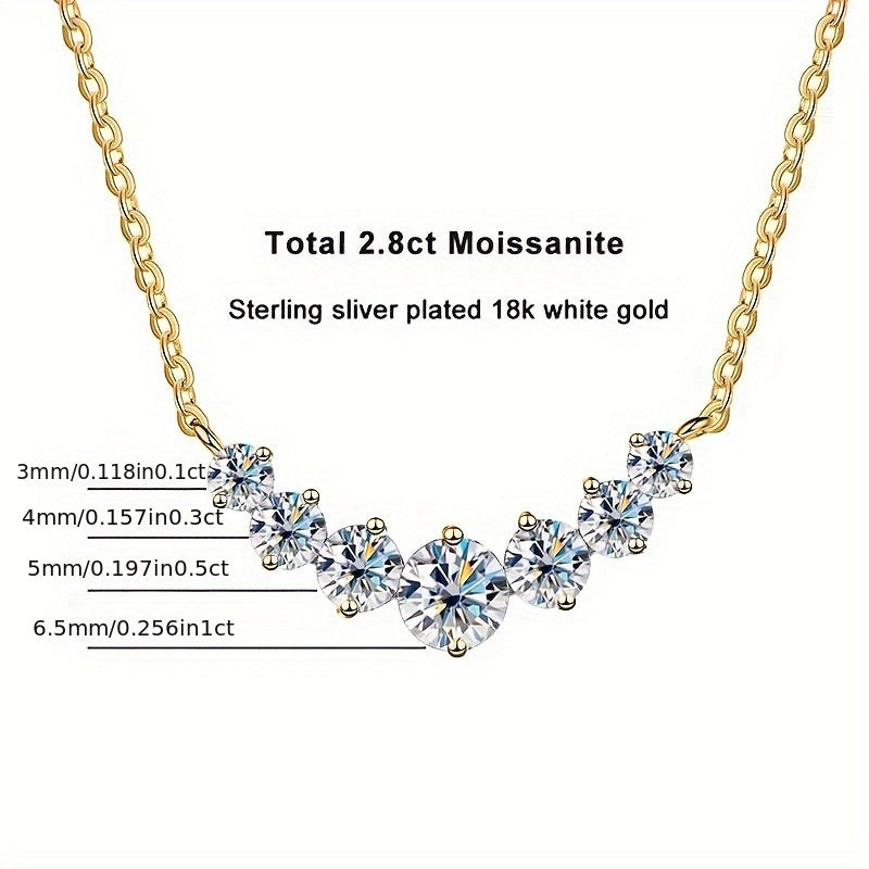 Gold-Plated Moissanite Pendant Necklace