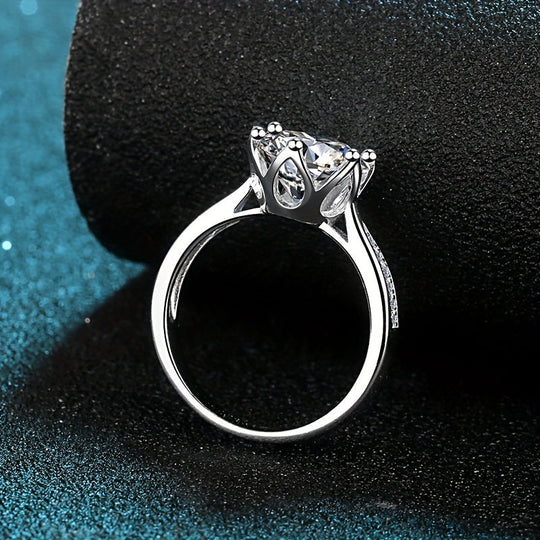 Moissanite Sterling Ring