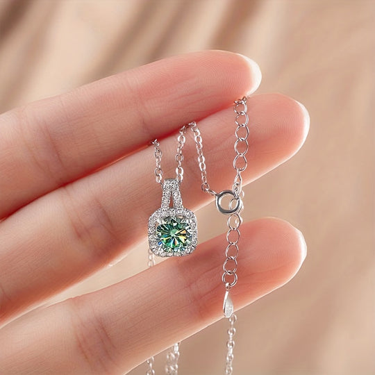 Moissanite Sterling Silver Jewelry Set