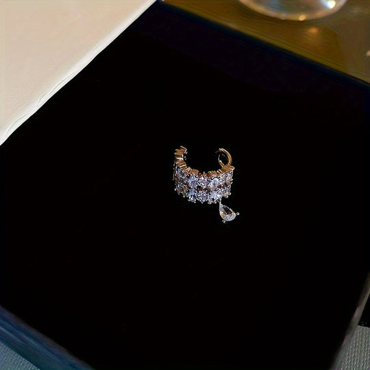 Copper Ear Cuff with Cubic Zirconia