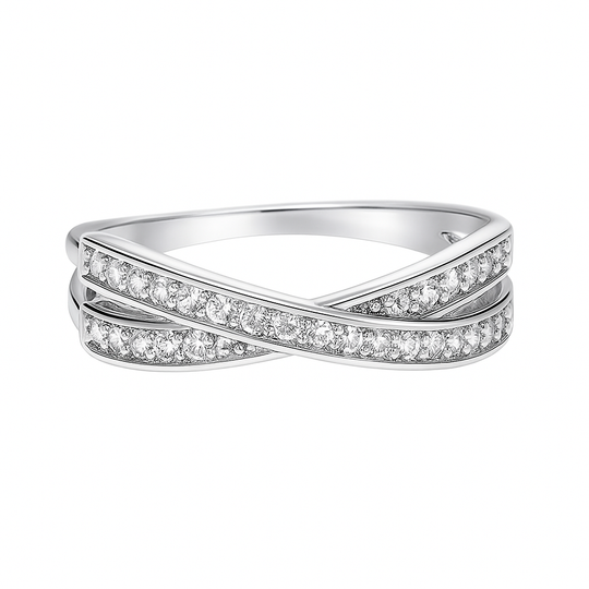 Minimalist Trendy X Shape Promise Ring